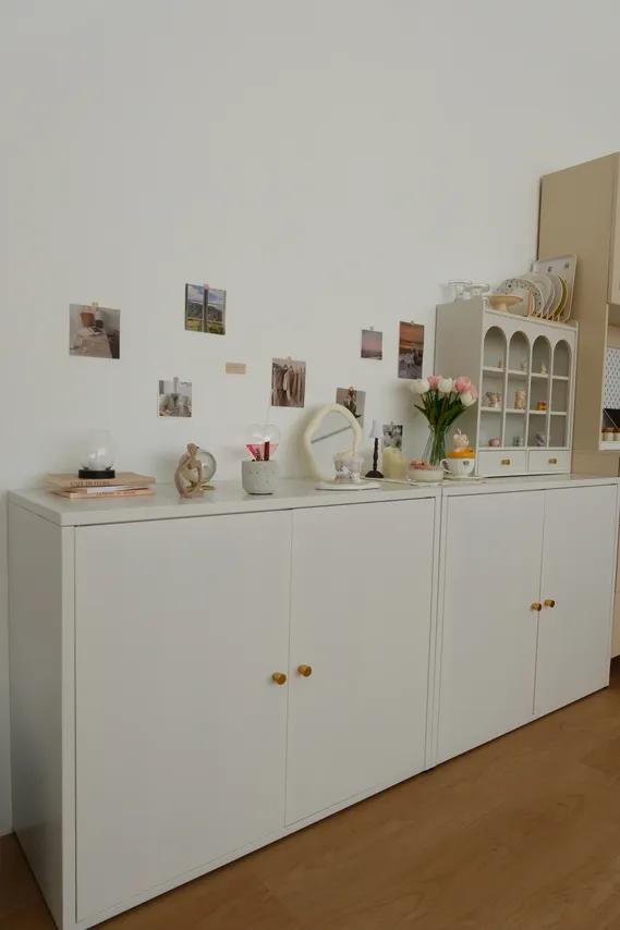 White Pixies decor and cabinet details